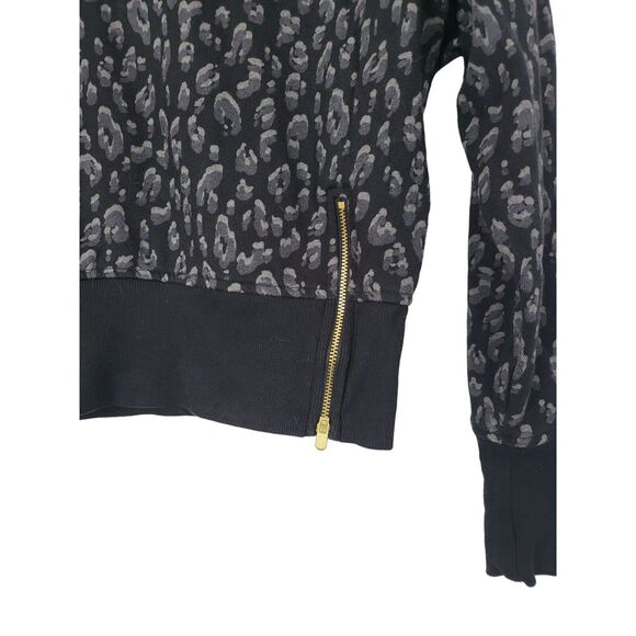 Old Navy Mock Neck Long Sleeve Top XS Womens Black Grey Pullover Bottom Zip - Picture 3 of 5